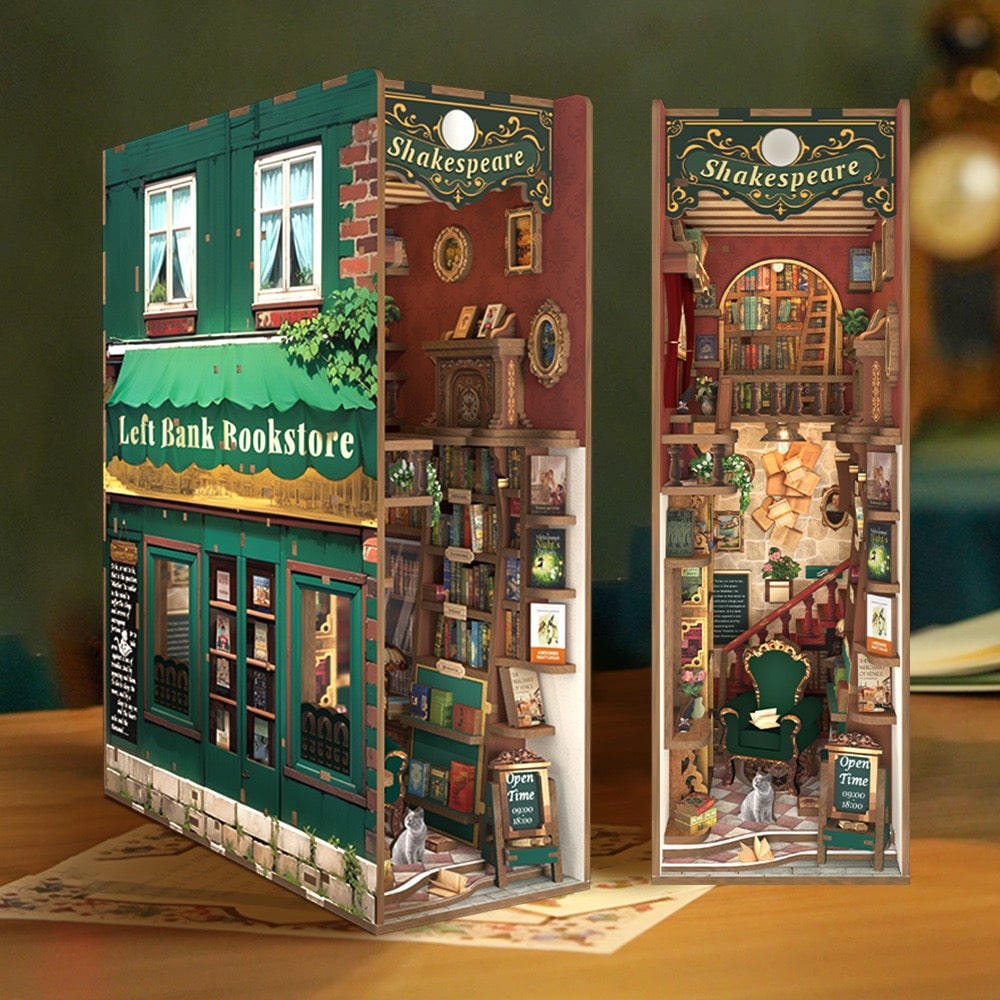 Tonecheer Book Nook 3d Puzzle Left Bank Bookstore