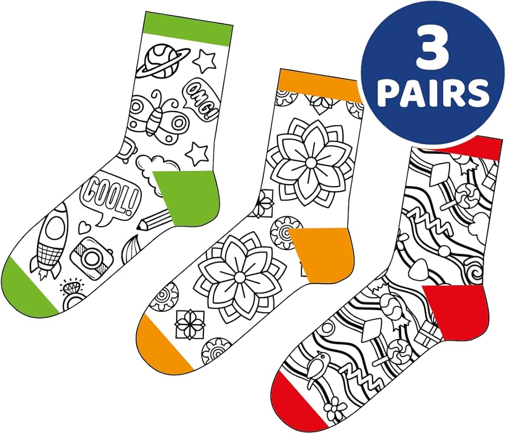 Doodle Socks - Colour Your Own Socks In Tube