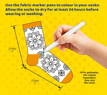 Doodle Socks - Colour Your Own Socks In Tube