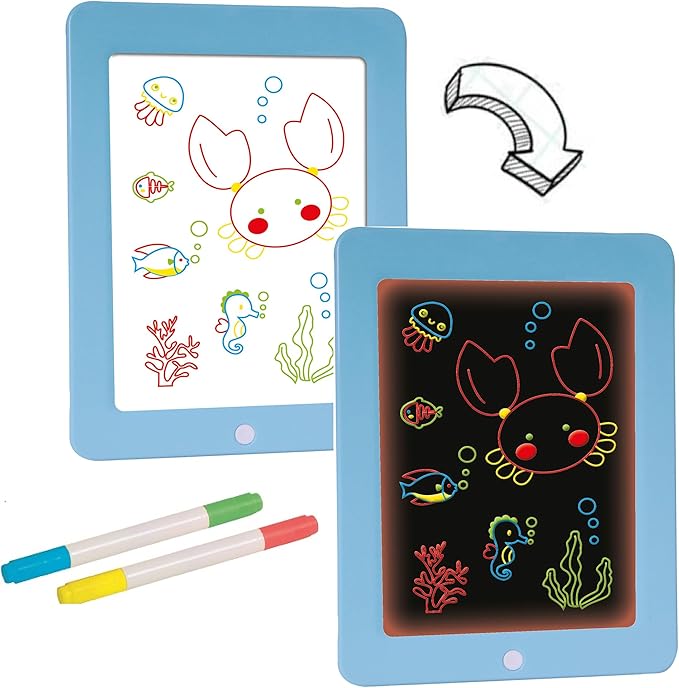 Buddy & Barney Neon Glow Drawing Board