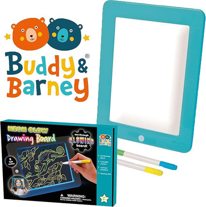 Buddy & Barney Neon Glow Drawing Board