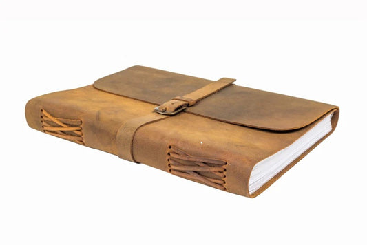 Leather Journal - Buckle - A4 Tan
