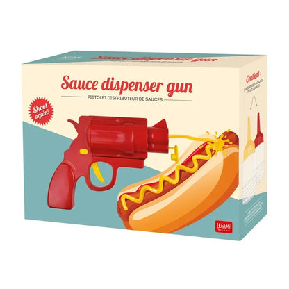 Legami Sauce/condiment Pistol Shooting Gun Dispenser W/sauce Bottles 22cm