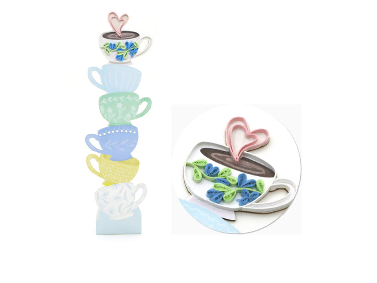 Origamo Bookmark Filigrana Teacups