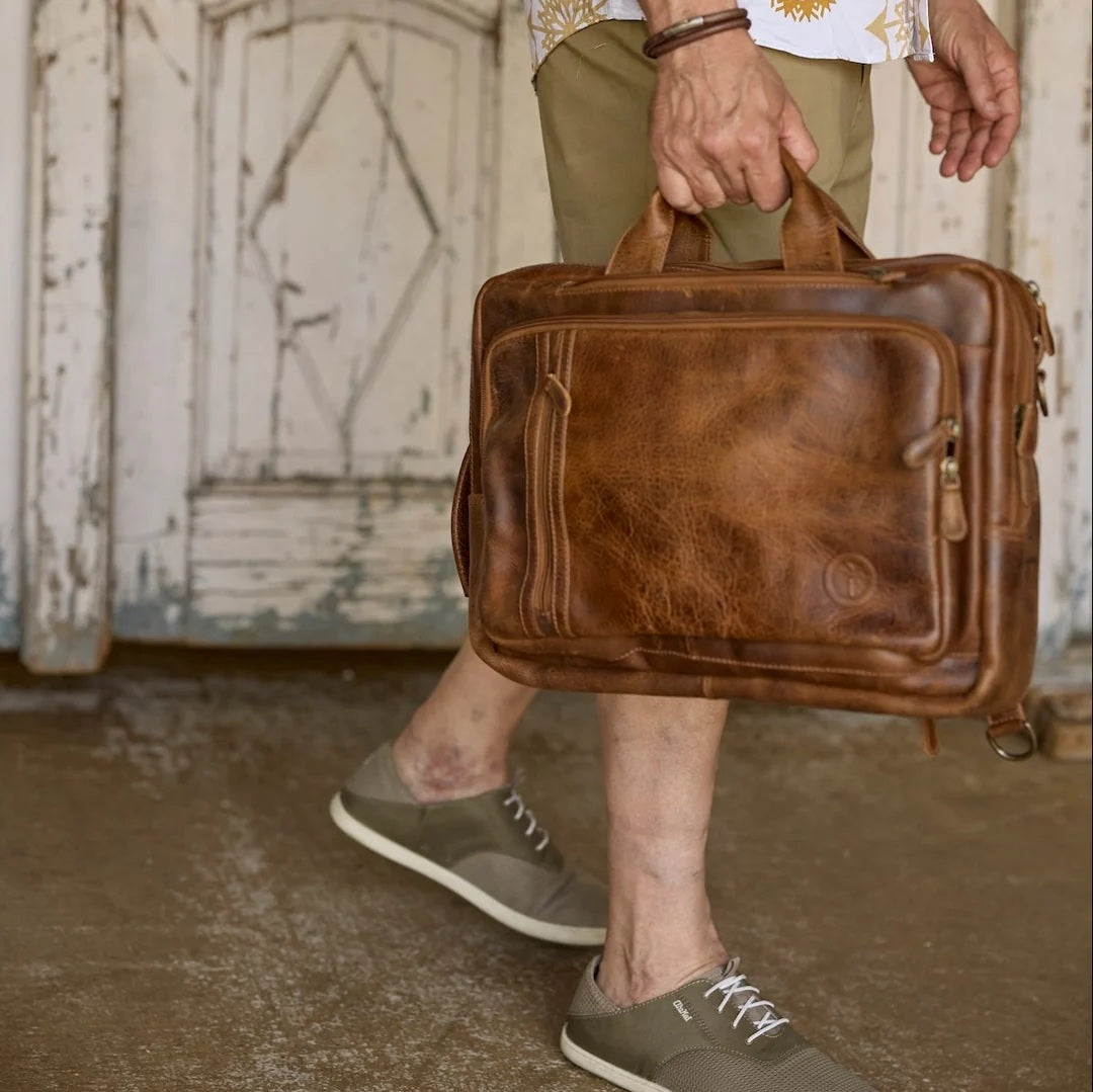 Arno Combination Bag - Leather Dusty Antique