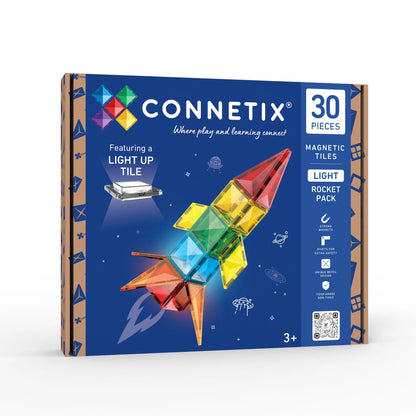 Connetix Light Rocket Pack 30pc Magnetic Tiles