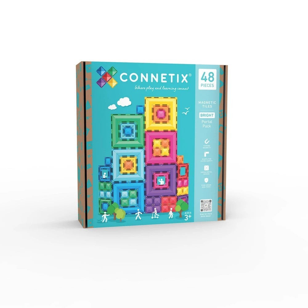 Connetix Magnetic Tiles Bright Portal Pack 48pc