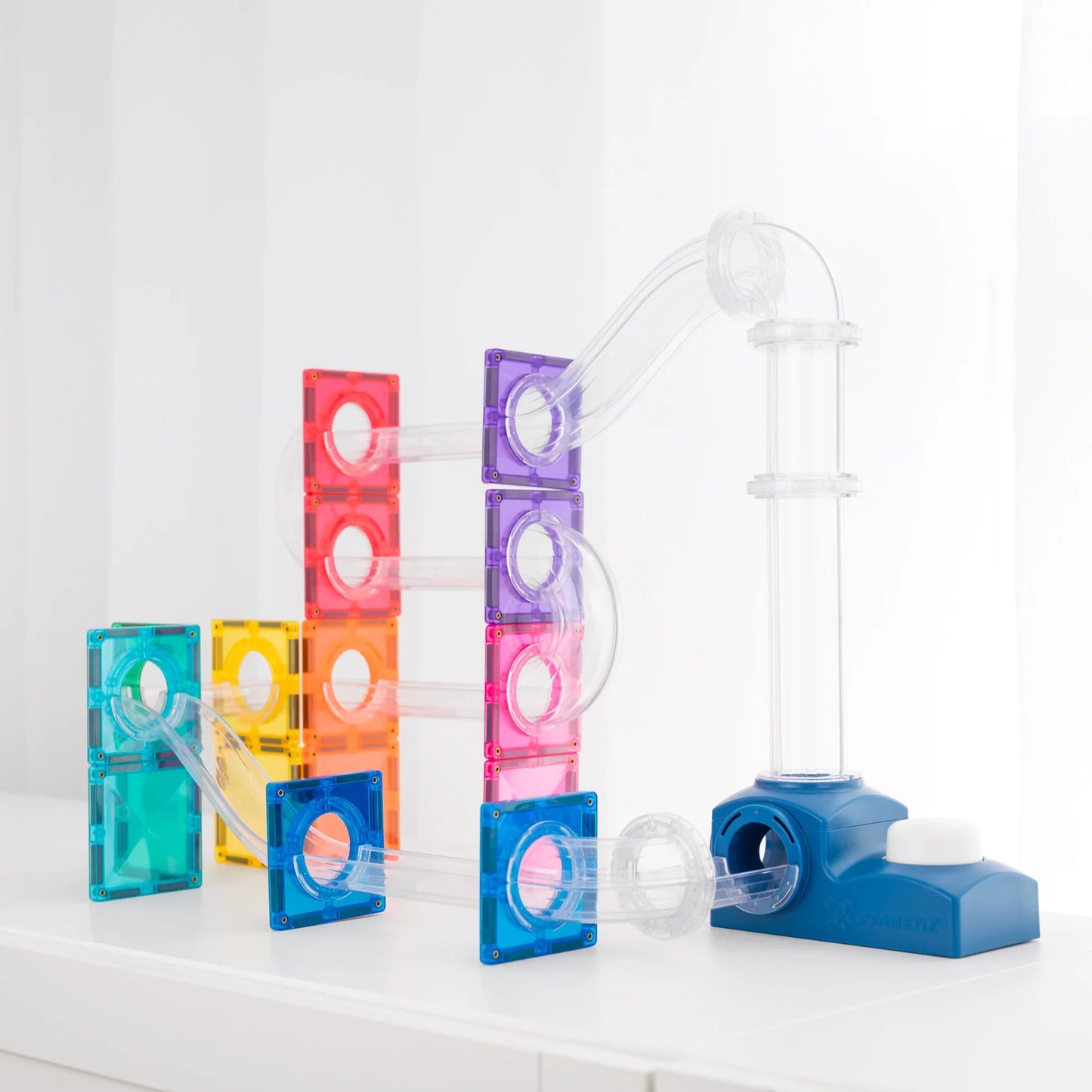Connetix 47pc Ball Run Launcher Pack Magnetic Tiles