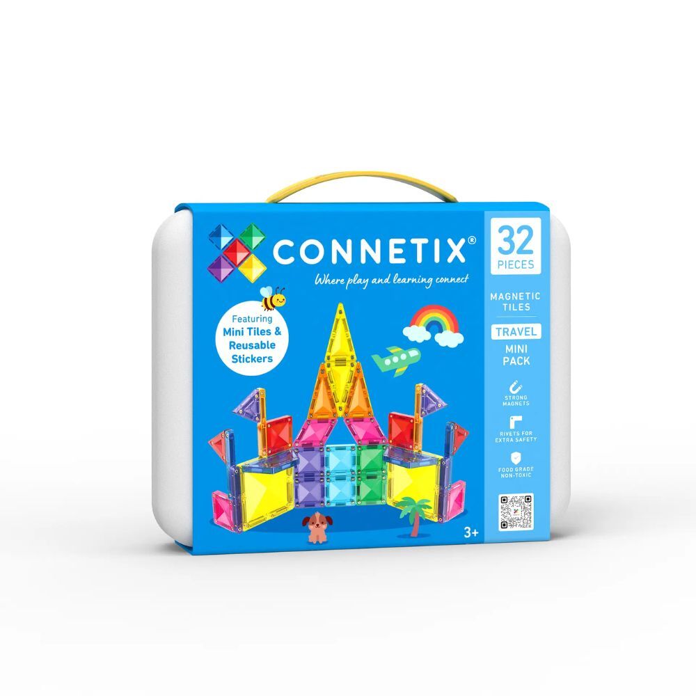 Connetix Travel Mini Pack 32pc Magnetic Tiles