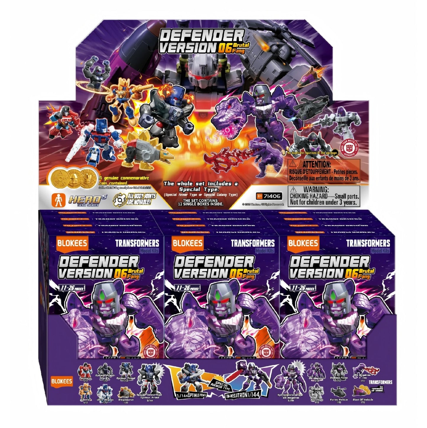 Blokees Transformers Defender Version 06 Brutal Fang Blind Box Full Case Set Of 12