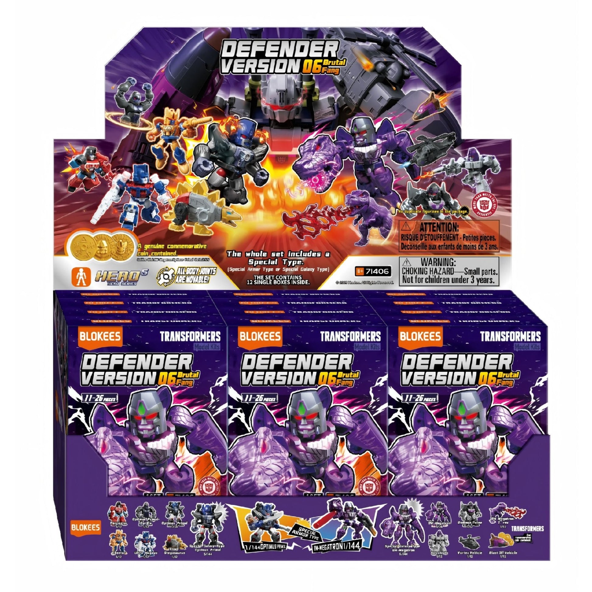 Blokees Transformers Defender Version 06 Brutal Fang Blind Box Full Case Set Of 12
