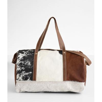 Myra Bag Compact Hairon Traveller Bag - Brown/cream/black , Women's