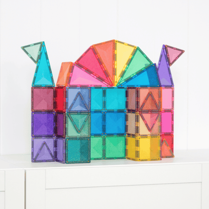 Connetix Magnetic Tiles  Rainbow Square Pack  42 Pieces