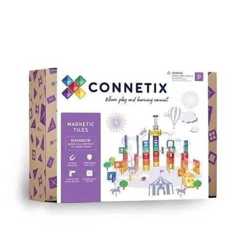 Connetix Tiles Rainbow Super Ball Run Pack  134 Pc.
