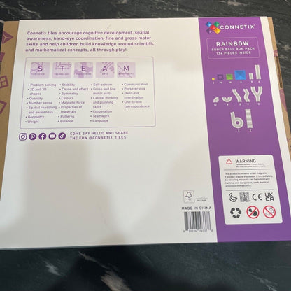 Connetix Tiles Rainbow Super Ball Run Pack  134 Pc.