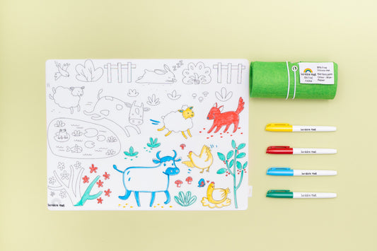 Reusable Scribble Mat Set | On The Farm