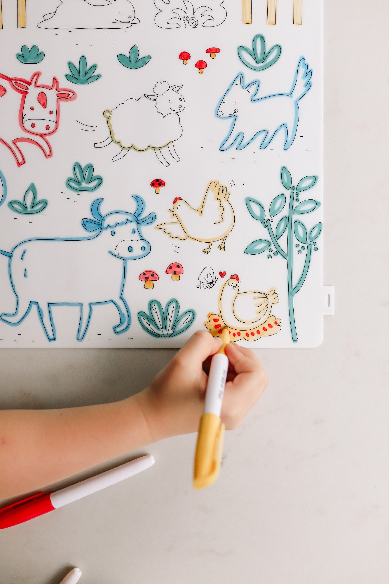 Reusable Scribble Mat Set | On The Farm