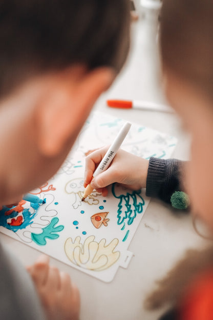Reusable Scribble Mat Set | Under The Sea