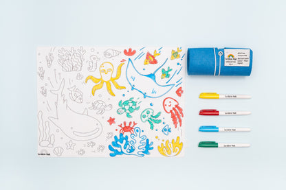 Reusable Scribble Mat Set | Under The Sea