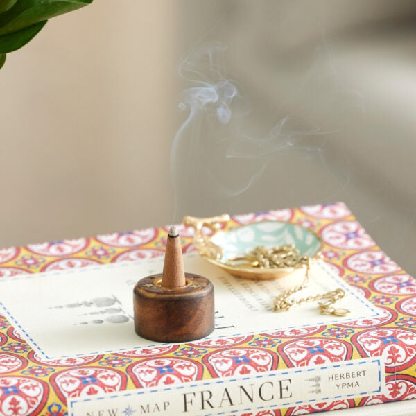 Cocopinkscented Incense Cones W/holder - 40pc