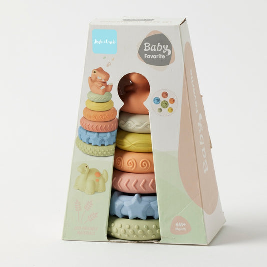 Jiggle & Giggle Eco-friendly Dinosaur Stacker