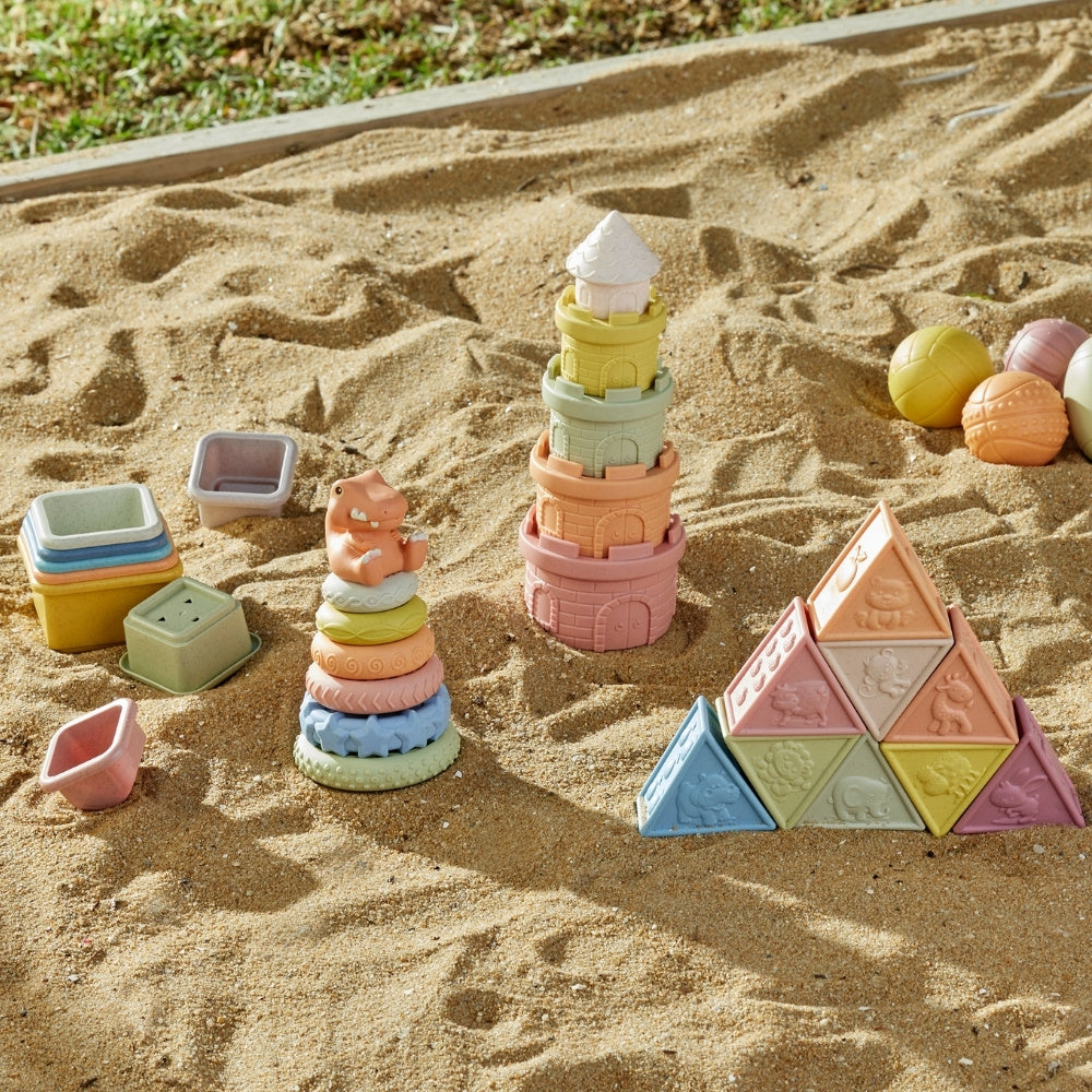 Jiggle & Giggle Eco-friendly Triangle Counting Stacker