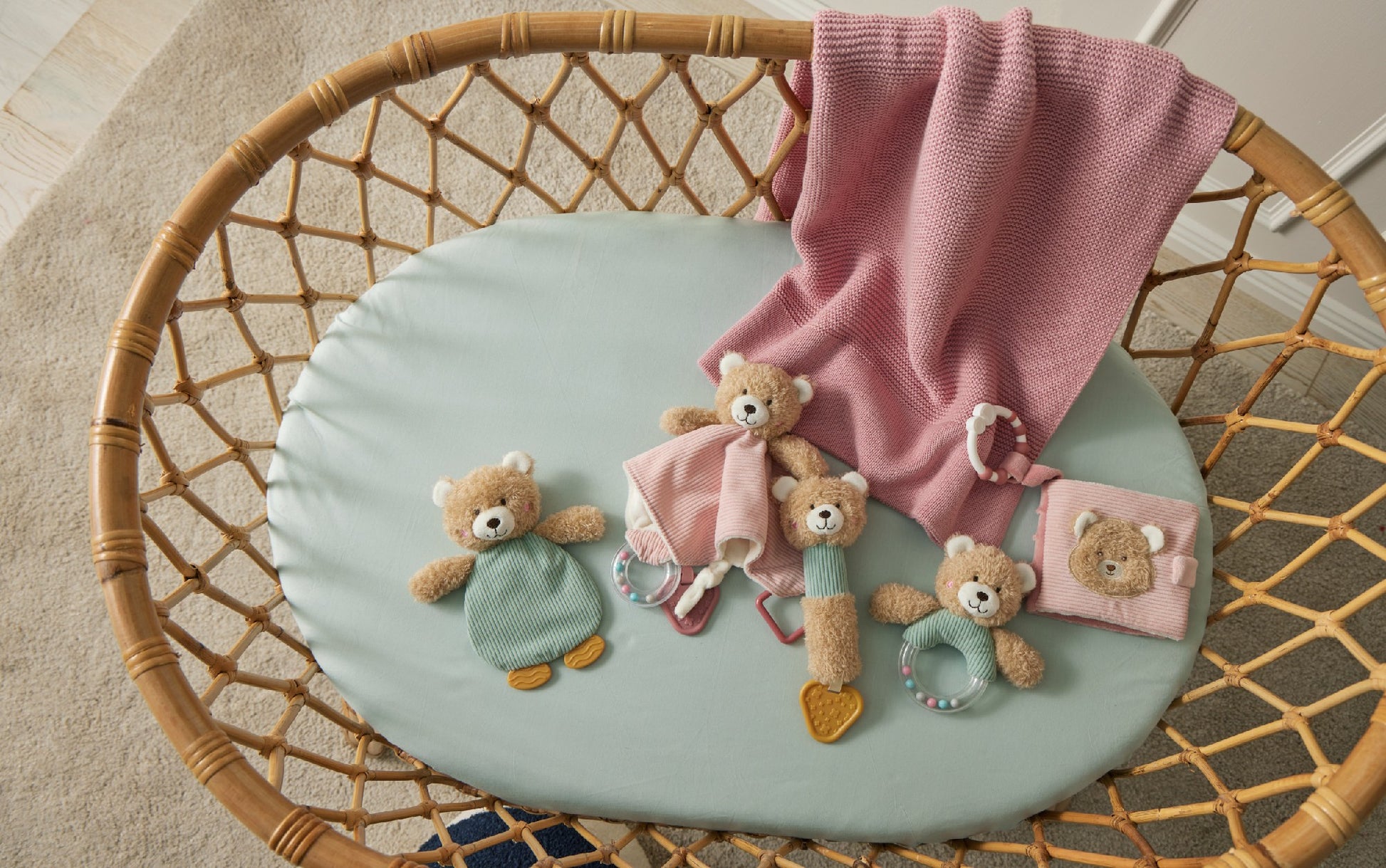 Jiggle & Giggle Huggies Comfort Teddy Bear Pink