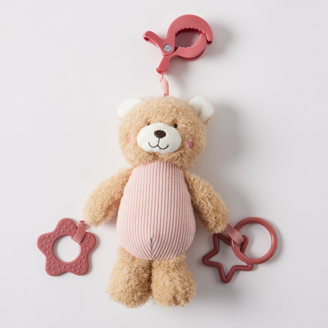 Jiggle & Giggle Huggies Teddy Bear Clip-on Pink