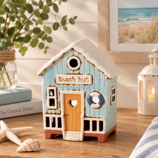 Beach Hut Tealight Holder