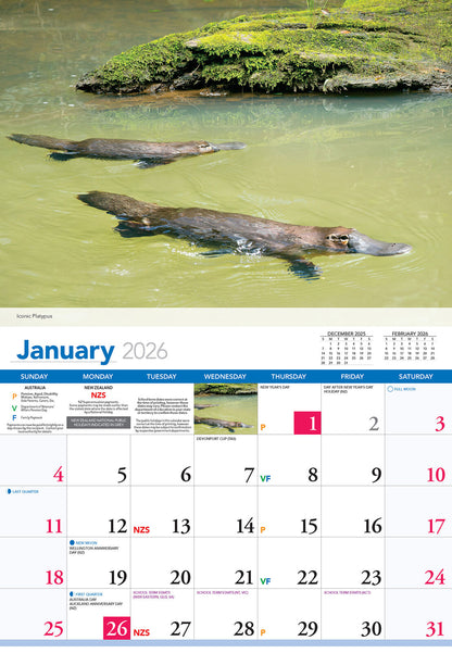 Calendar 2026  Wildlife Of Australia 335x242mm