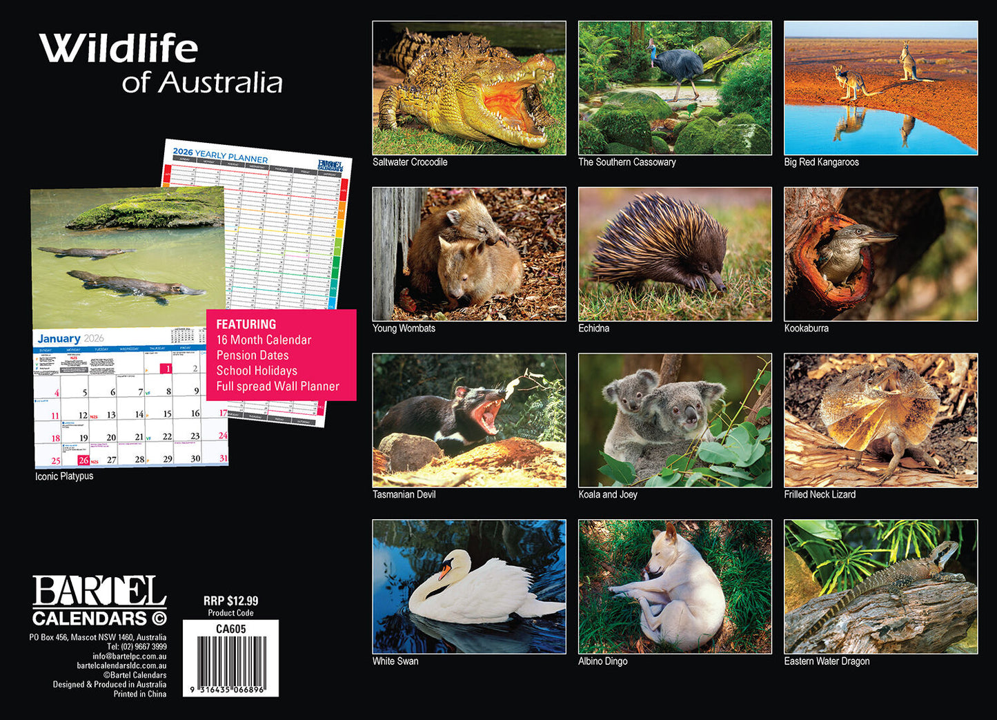 Calendar 2026  Wildlife Of Australia 335x242mm