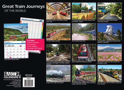 Calendar 2026 Great Train Journeys Of The World 335x242mm 