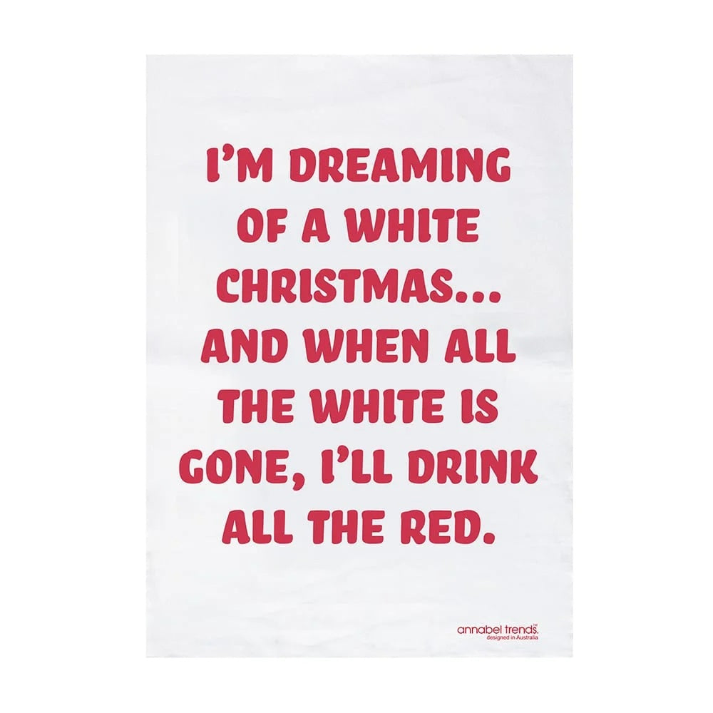 White X-mas Tea Towel