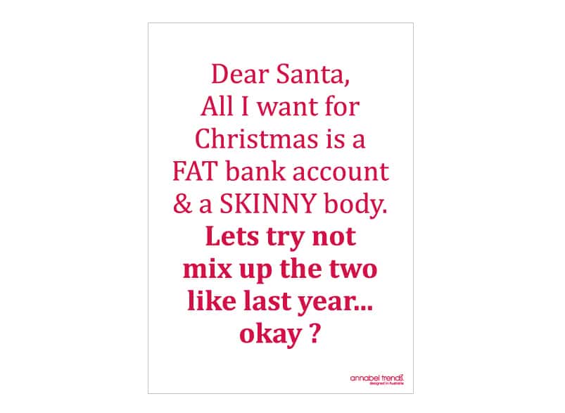 Fat Skinny X-mas Tea Towel 