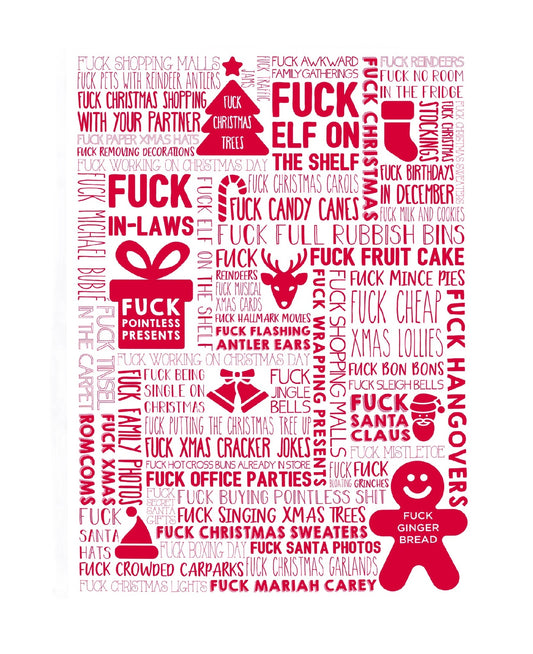 Tea Towel X-mas F Word