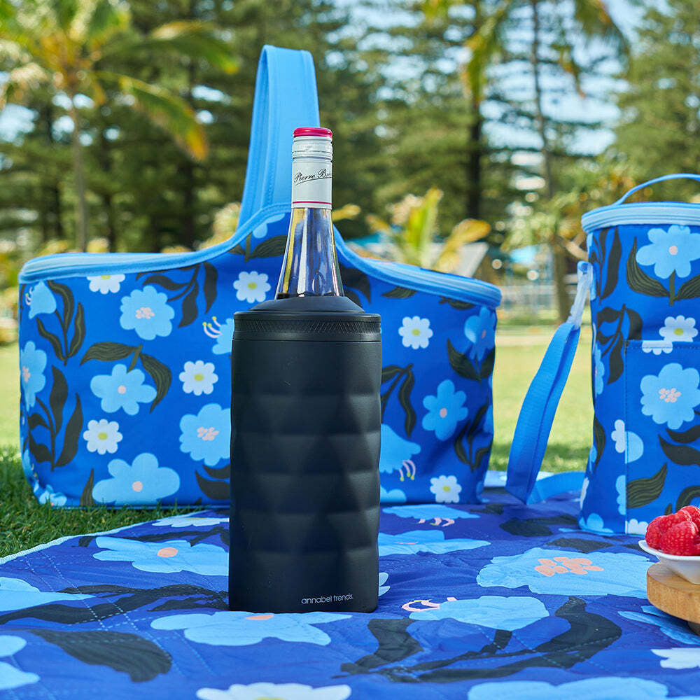 Wine Bottle Cooler Stainless Black