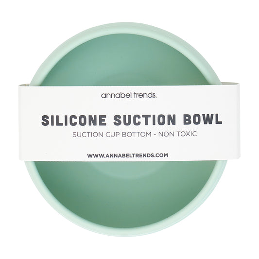Silicone Suction Bowl - Moss