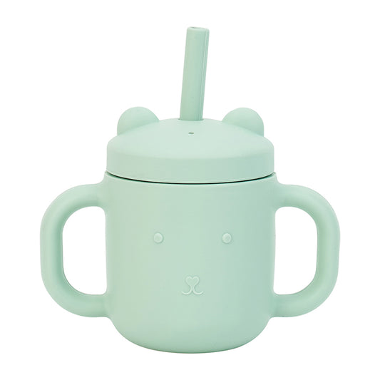 Mini Sippi Bear With Handles - Moss 