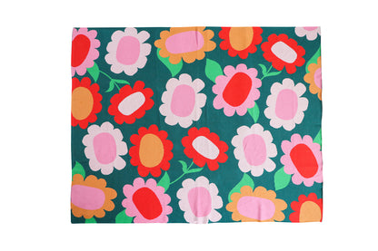 Throw Cotton Knit - Flower Patch