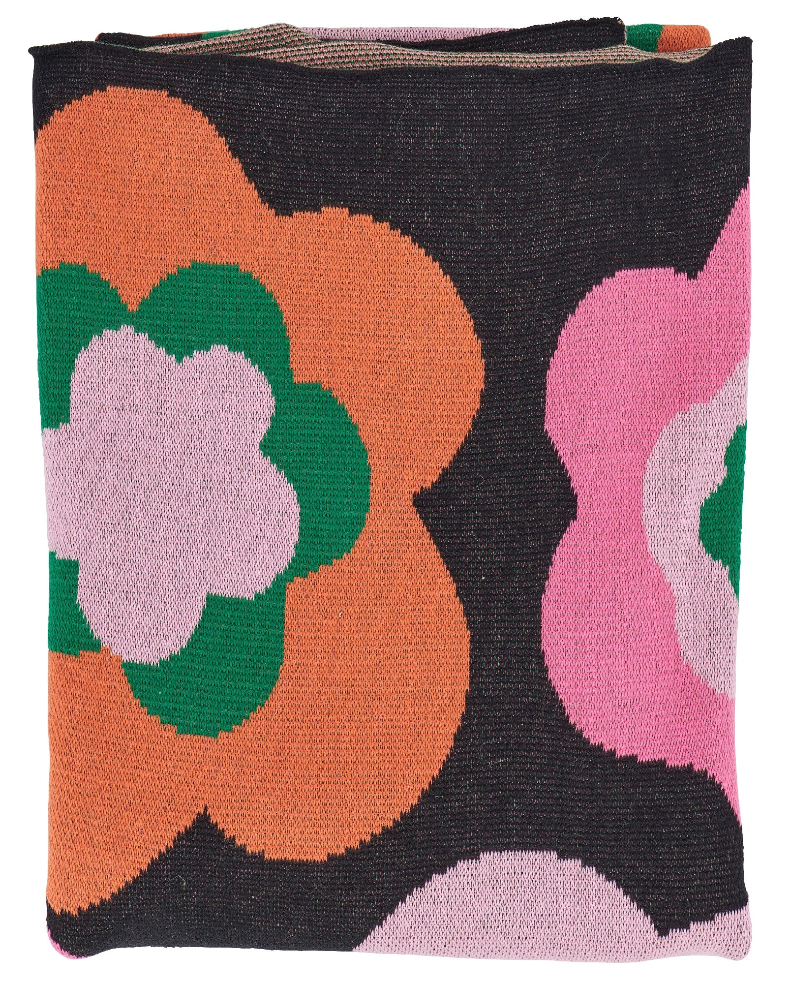 Throw Cotton Knit - Midnight Blooms