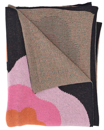 Throw Cotton Knit - Midnight Blooms