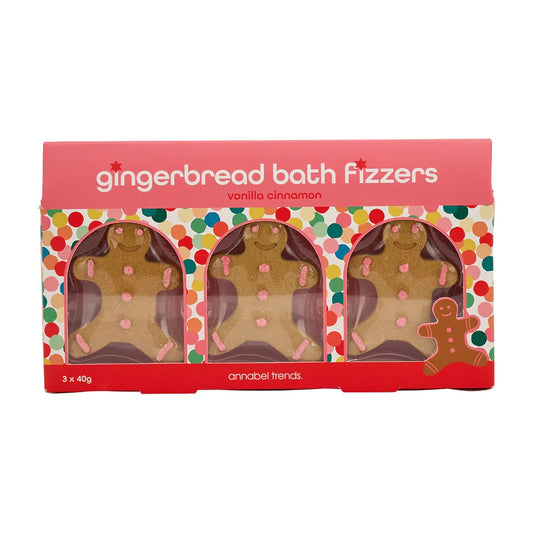 Xmas Gingerbread Men Bath Fizzers - Vanilla Cinnamon