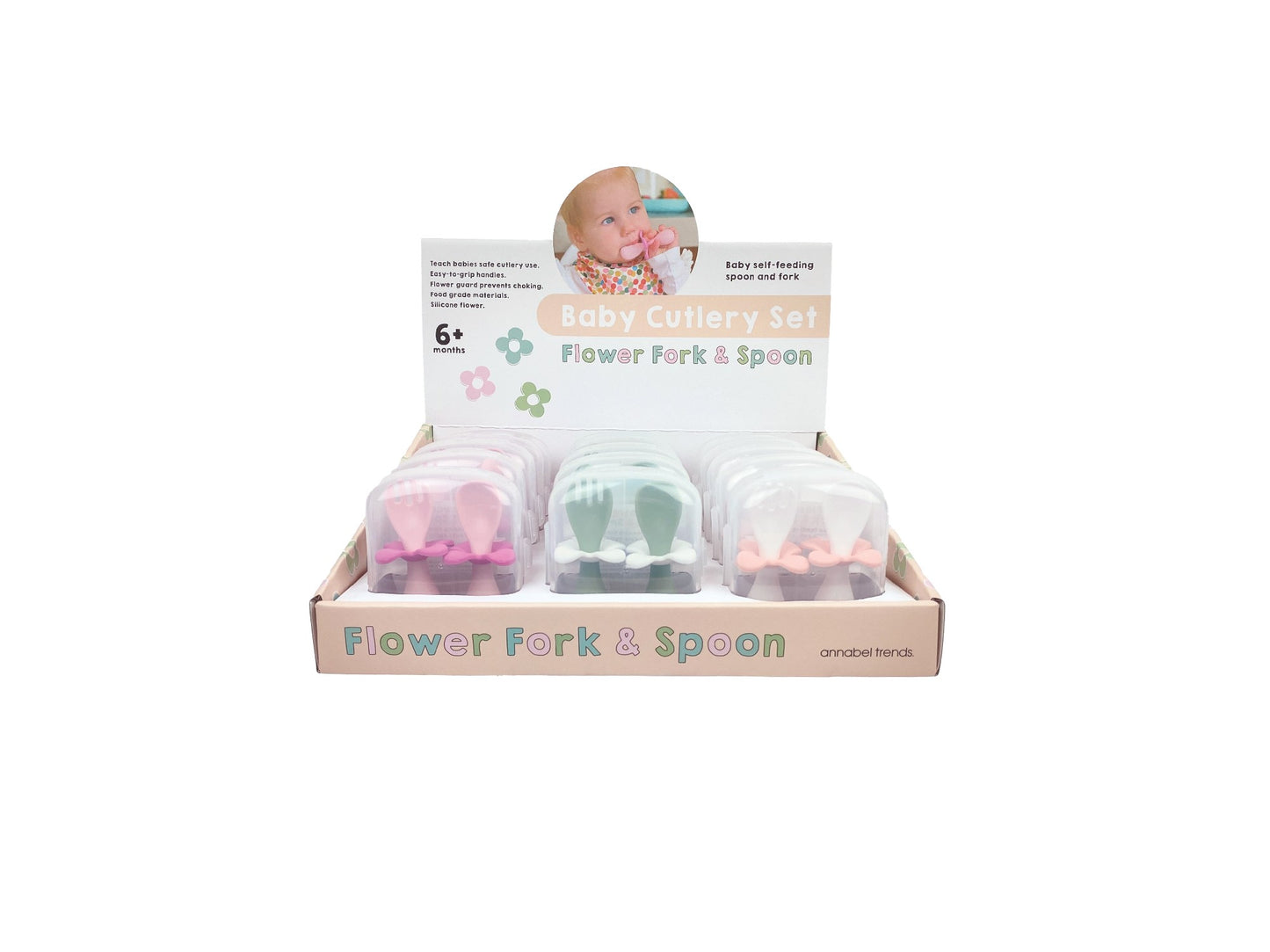 Flower Fork & Spoon Set - Assorted Colours