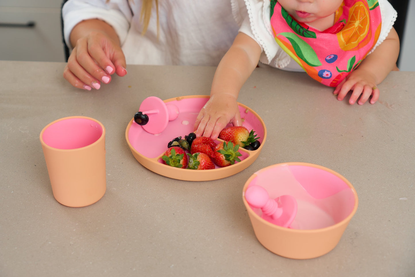 Silicone Little Spoon & Fork - Pinkspoon & Fork Pink