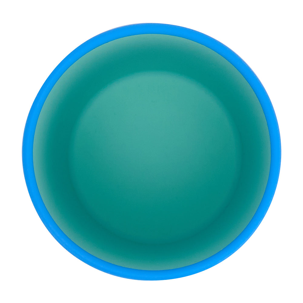 Silicone Two Ton Dinner Set - Blue 3pce