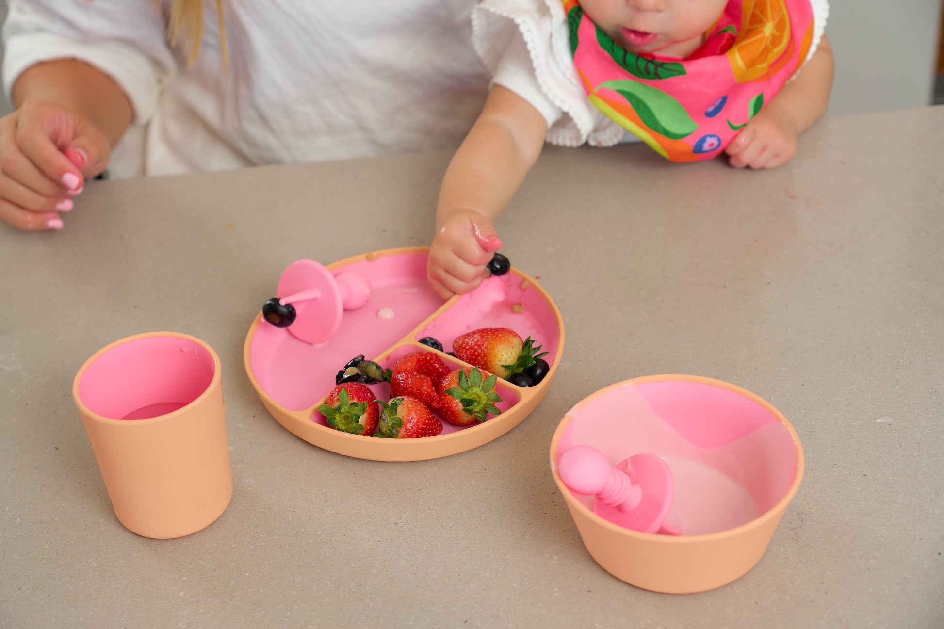 Silione Two Tone Dinner Set - Pink 3pce