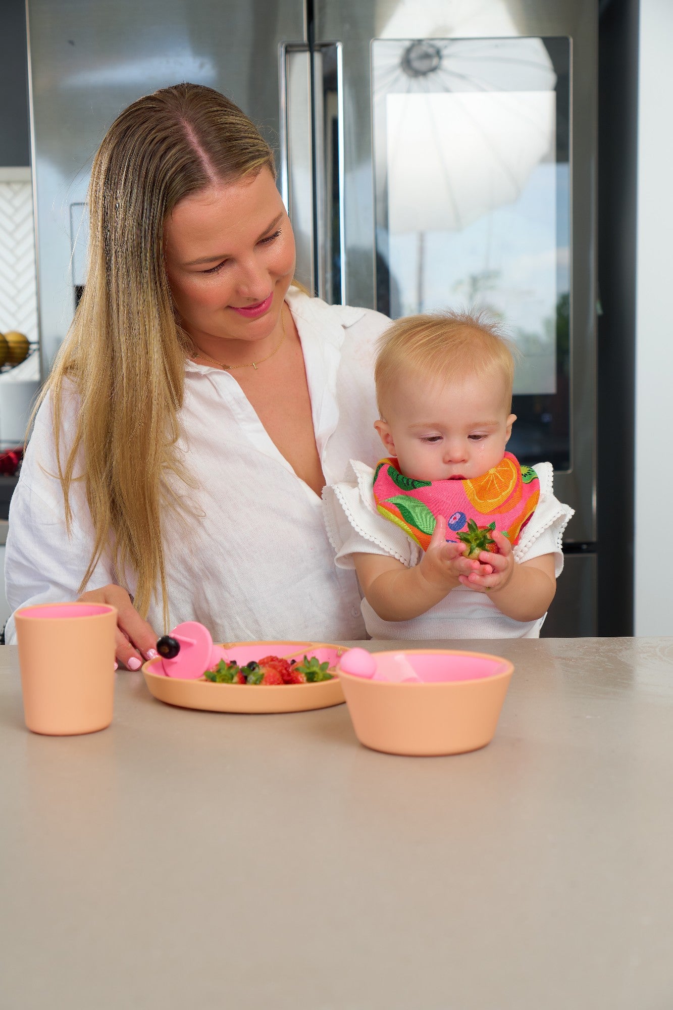 Silione Two Tone Dinner Set - Pink 3pce