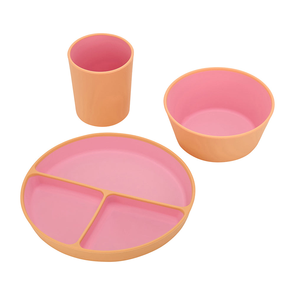 Silione Two Tone Dinner Set - Pink 3pce