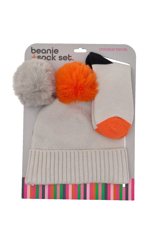 Beanie & Sock Set Set - Grey