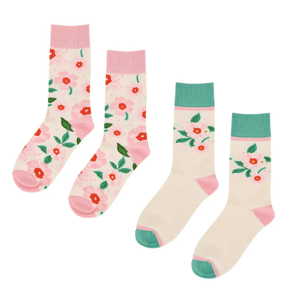 Socks - Meadow Blush Boxed 2pc